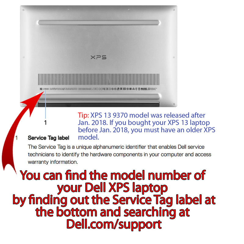 mCover Case Compatible for 13.3" Dell XPS 13 9370 (2018) 9380 (2019) / 9305 (2021) / 7390 non-2-in-1 Models ONLY ( NOT Fitting Other Dell Models ) Notebook Computers