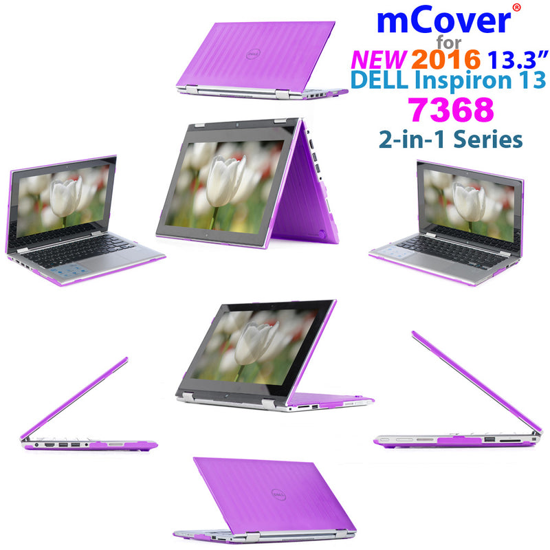 iPearl mCover Hard Shell Case for 2016 13.3" Dell Inspiron 13 7368/7378 2-in-1 Convertible (NOT Compatible with Older Dell Inspiron 7347/7348 / 7352/7359 Models) Laptop