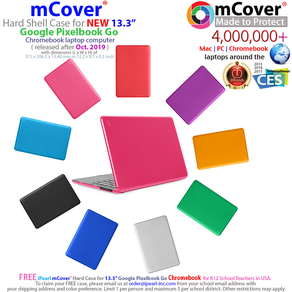 mCover Hard Shell Case for Late 2019 13.3 Google Pixelbook Go Chromeb