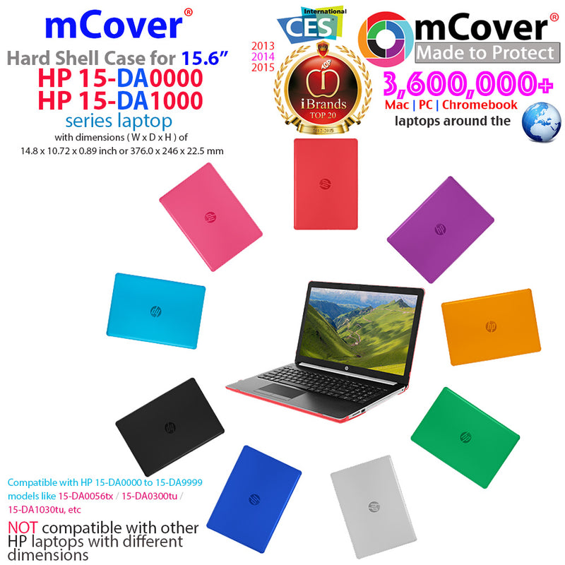 mCover Hard Shell Case for 15.6" HP 15-DA0000 Series (15-DA0000 to 15-DA9999) Notebook PC (NOT Fitting Other HP 15" Pavilion or Envy laptops)