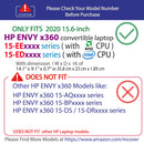 mCover Hard Shell Case for 2020 15.6" HP Envy x360 15-EExxxx (AMD CPU) / 15-ED (Intel CPU) Series Laptop (NOT Compatible with Envy x360 15-AQ/BP/DS/DR Series & Other Models) – x360-15-EE-ED