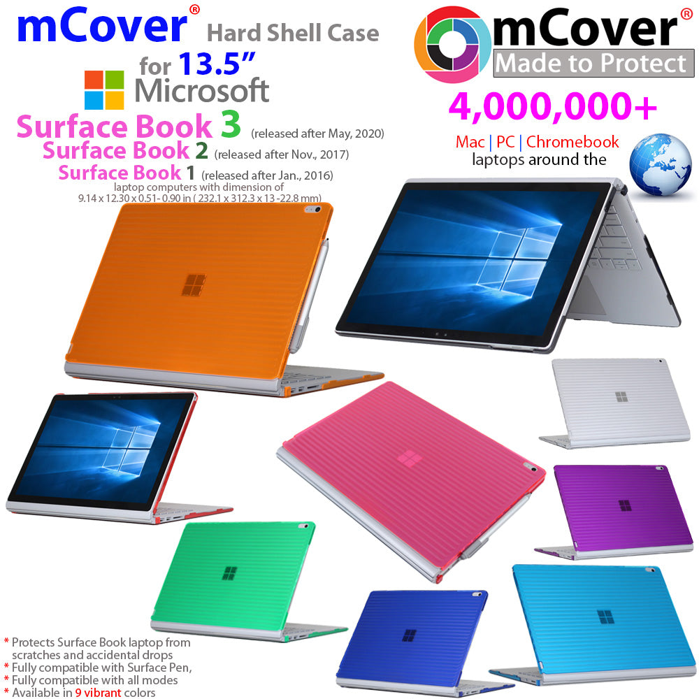 mCover Case Compatible for 2017 2022 15 Microsoft Surface Book 2 3 wi