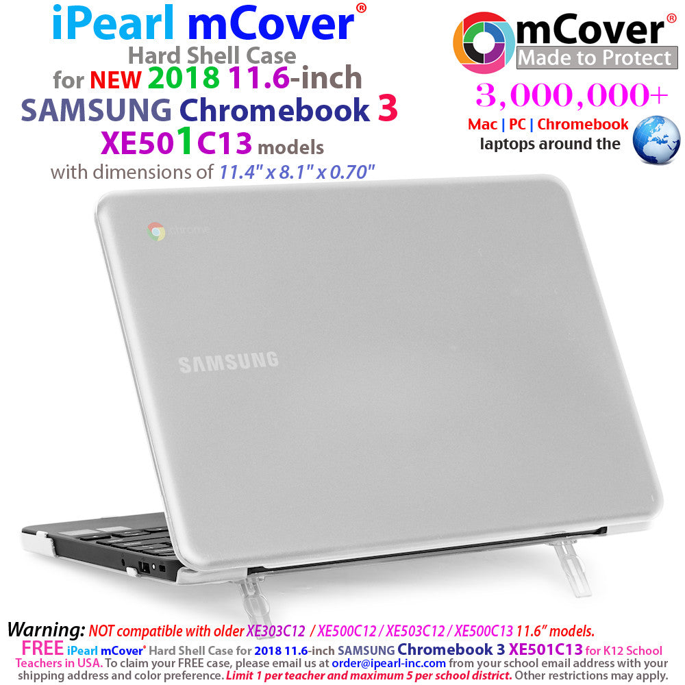 mCover Hard Shell Case for 2020~2022 11.6" Samsung Chromebook 4 XE310XBA Series