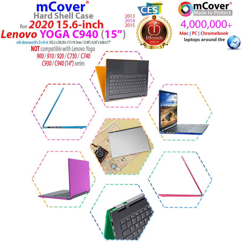 mCover Hard Shell Case for 13.9" Lenovo Yoga C930 Series (NOT Fitting Older Yoga 900/910 / 920) multimode Laptop Computer (Yoga-C930