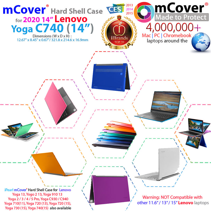 mCover Hard Shell Case for 14" Lenovo Yoga C740 (14) Series 2-in-1 Laptop